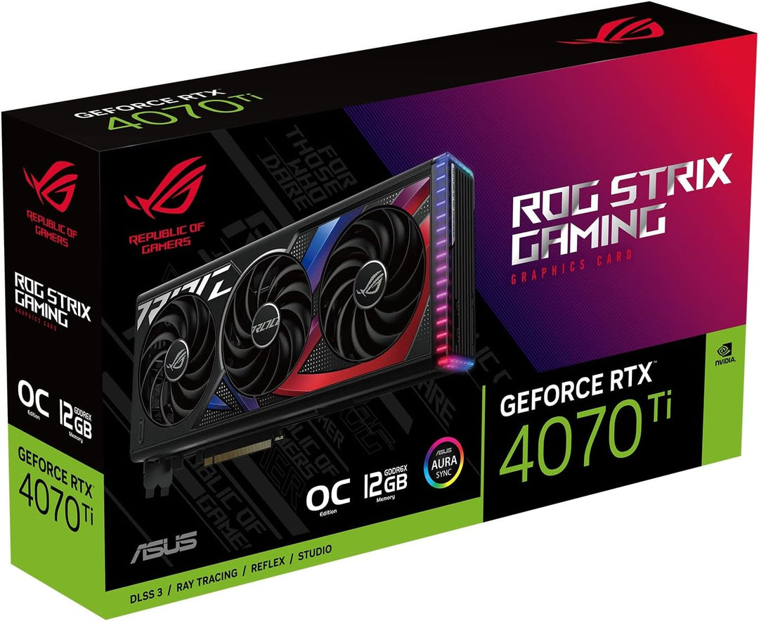 ASUS ROG Strix GeForce RTX 4070 Ti GDDR6X OC Edition Grafikkarte (NVIDIA DLSS 3, PCIe 4.0, 12GB Spei