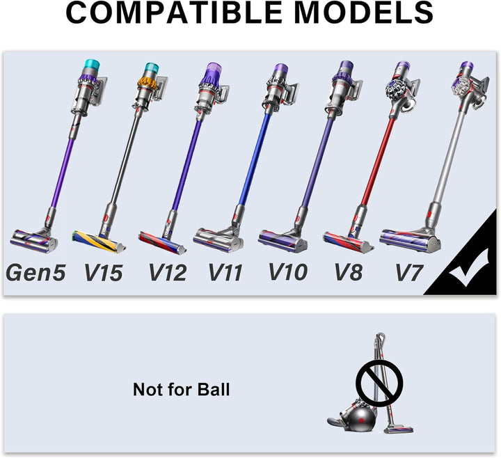 AINUO Zubehörsatz-Befestigungsset mit flexiblem Schlauch für Dyson V7 V8 V10 V11 SV10 SV11 Akku-Stau