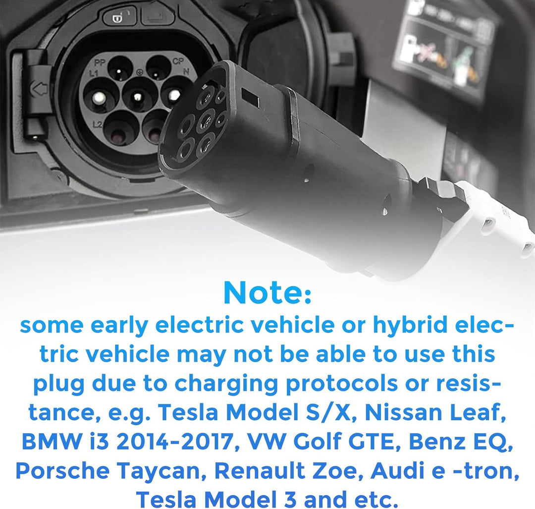 Opaltool EV Ladekabel Autoladegerät Adapter Typ 1 auf Typ 2, 32A SAE J1772 auf IEC 62196(Mennekes) A