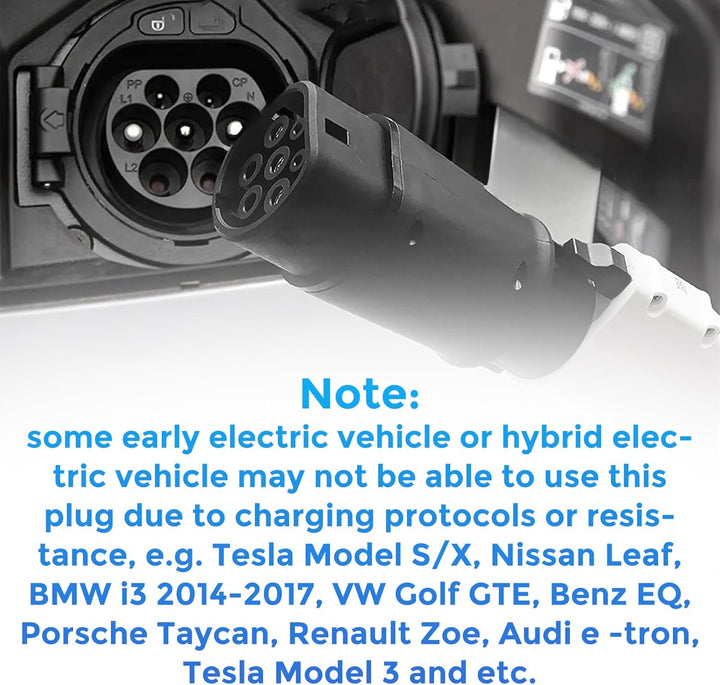 Opaltool EV Ladekabel Autoladegerät Adapter Typ 1 auf Typ 2, 32A SAE J1772 auf IEC 62196(Mennekes) A