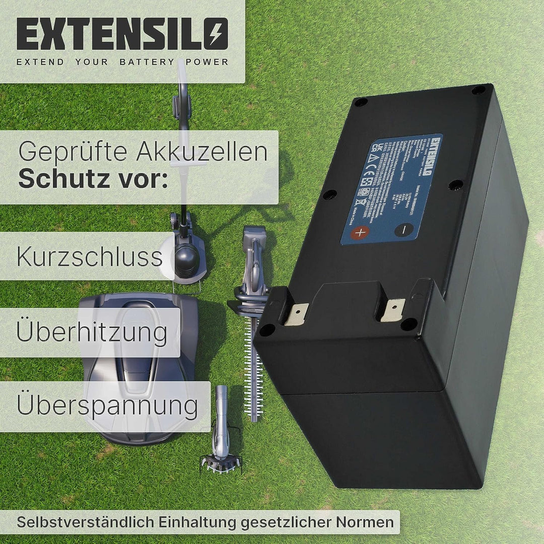 EXTENSILO Akku kompatibel mit Ambrogio L85 Deluxe Edition, L75 Evolution, L75 Elite, L85 Elite, L85