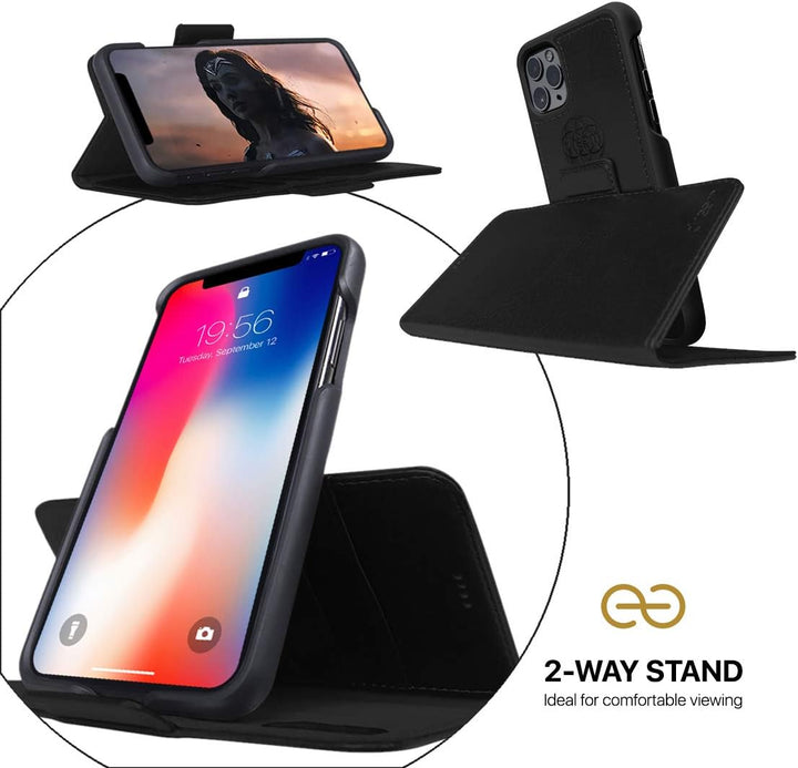 Dreem Fibonacci 2in1 Handyhülle Flipcase für iPhone XR | Magnetisches iPhone Case | TPU Etui Lederhü