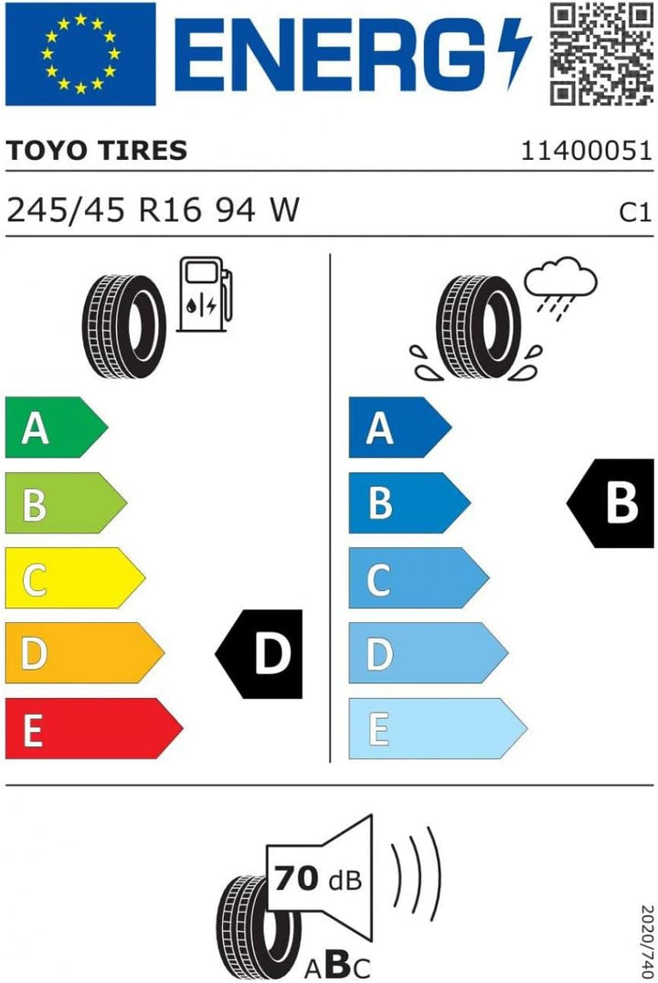 245/45ZR16 TOYO TL PROXES TR1 94W E