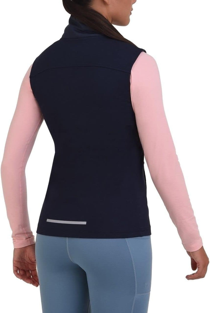 TCA Damen und Mädchen Excel Runner Leichte Laufweste mit Reissverschlusstaschen XS Dunkelblau, XS Du