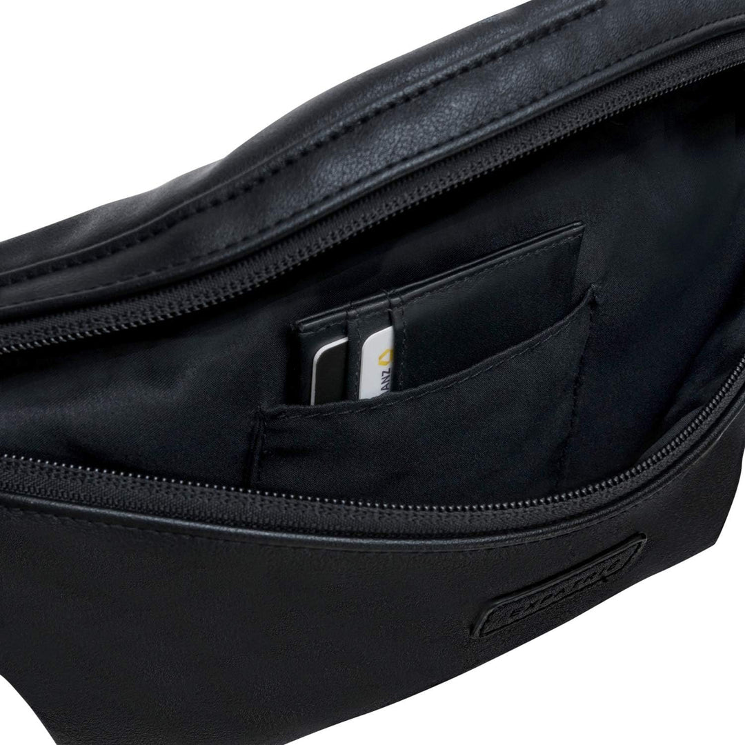 Expatrié Bauchtasche Damen Schwarz - Lucie - Mit Flexiblem Gurt & Schnellfach auf Rückseite - Vegane