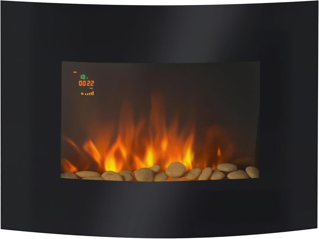 HOMCOM Elektrokamin Kamin Kaminofen Elektrischer Wandkamin (Modell7/65 x 11,4 x 52cm) Modell7/65 x 1