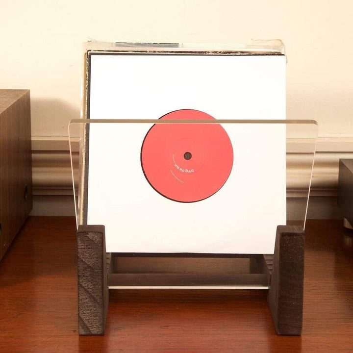 HUSHUI Aufbewahrungshalter für Schallplattenhalter aus Holz CD-Displayständer aus Holz Stapelbarer m