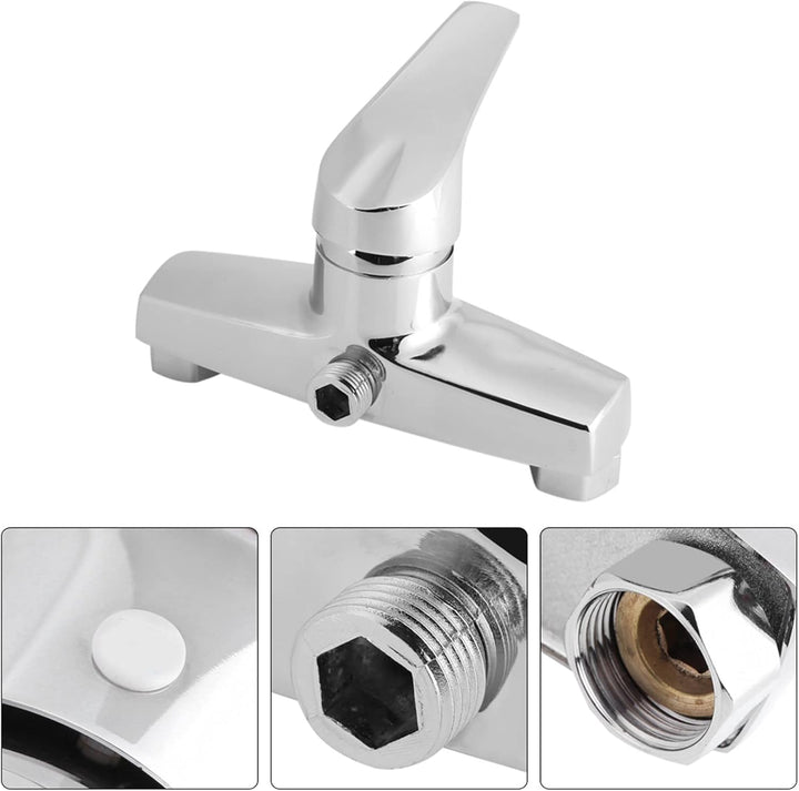 Bad Wasserhahn Heiss- und Kaltmischer Dusche Wasserhahn Zinklegierung Badezimmer Badewanne Einhebelm