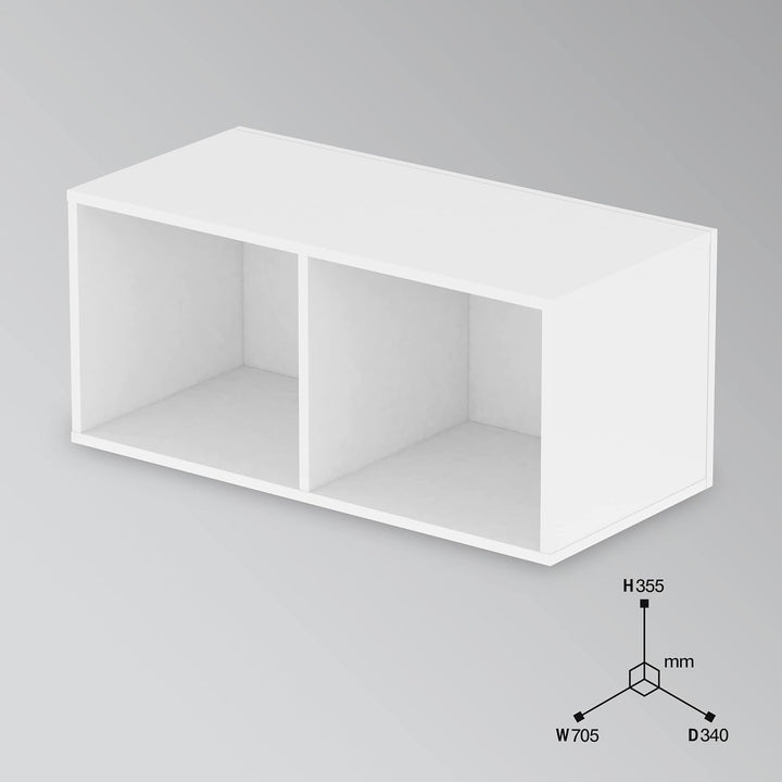 Glorious Record Box white 230 - 115 Platten pro Fach, bis zu 230 Platten im 12''-Format, problemlos