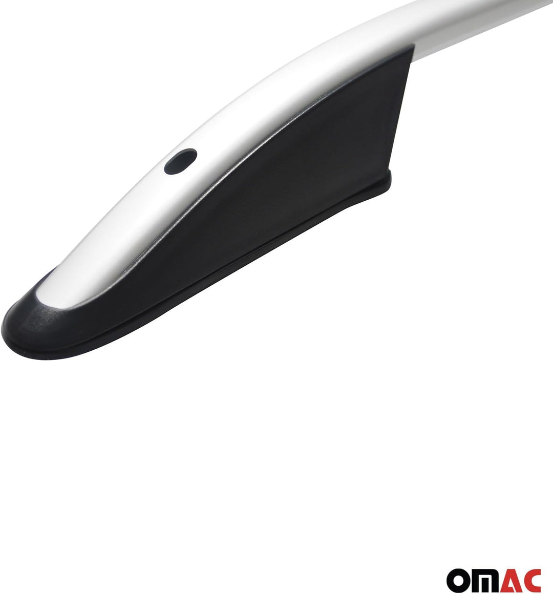 OMAC Dachreling Dachgepäckträger kompatibel mit Nissan NV200 2010-2024 Aluminium Silber 2X, Elegance