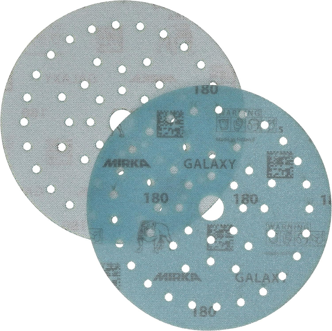 50x MIRKA Haftschleifscheibe GALAXY Grip Multifit 150mm K.180 f.HO/Metall/Lack/Ku. Korn 180, Korn 18