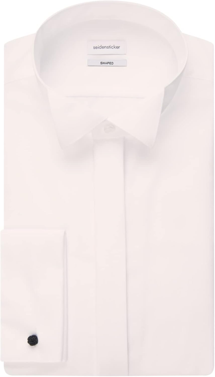 Seidensticker Herren Shaped Bügelfrei Kläppchen Kragen Langarm Umschlagmanschette Businesshemd 37 El