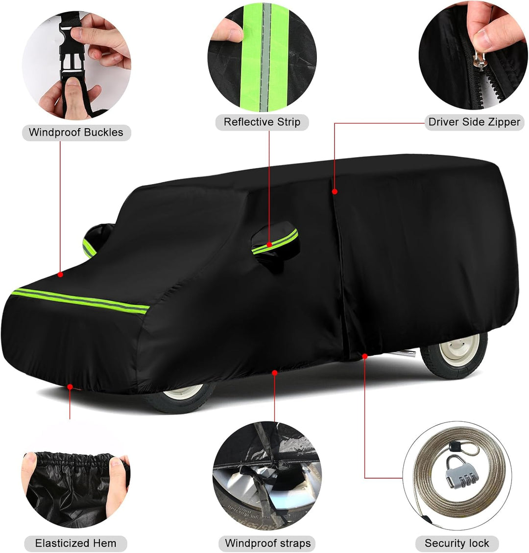 Autoabdeckung Passend für Citroen Mehari 1968-1988, wasserdichte Vollgarage Autoplane mit Reissversc