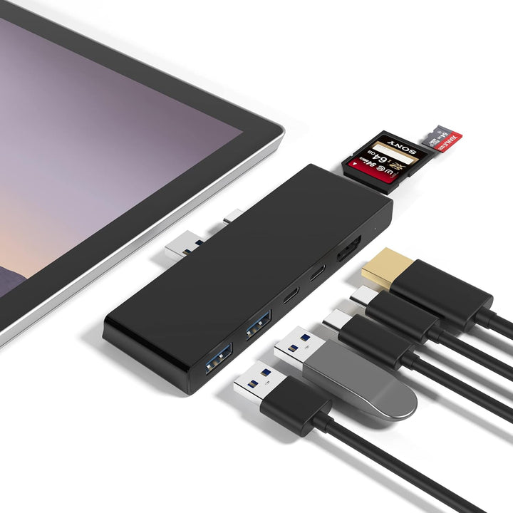 Surface Pro 7 Hub Dockingstation mit USB C-Anschluss (Audio & Data Transfer Port), USB C Data Port,