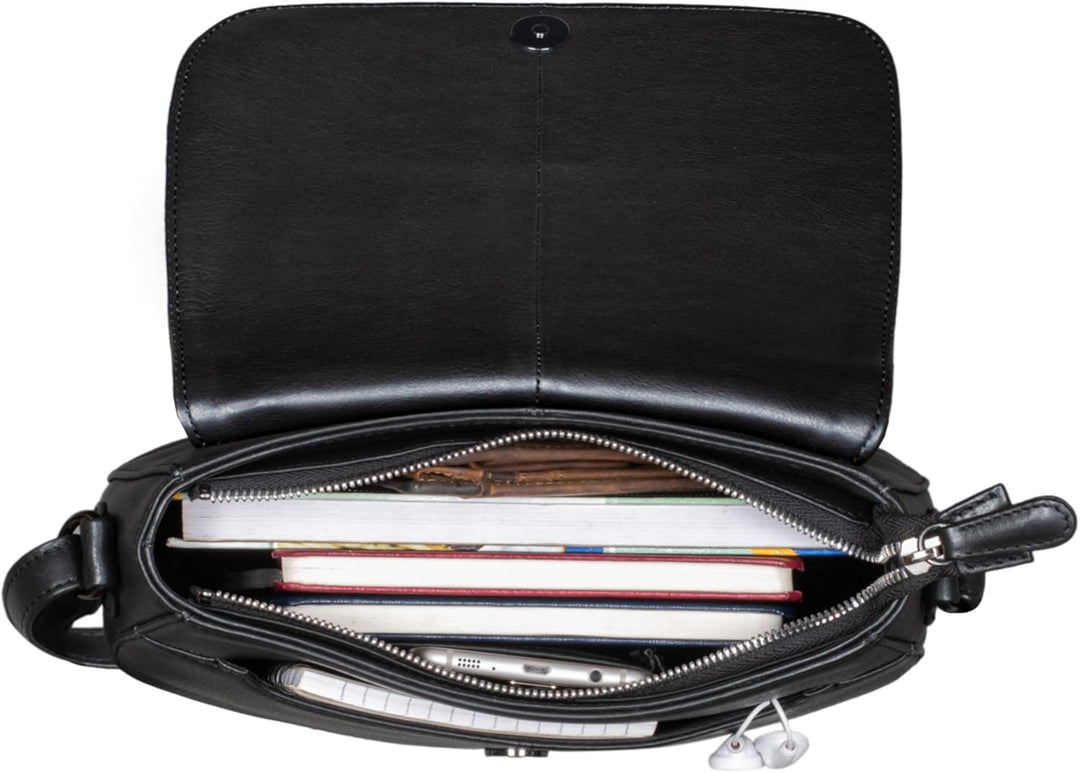 STILORD 'Savannah' Umhängetasche Damen Leder Handtasche kleine Schultertasche Crossbody Bag Ausgehta