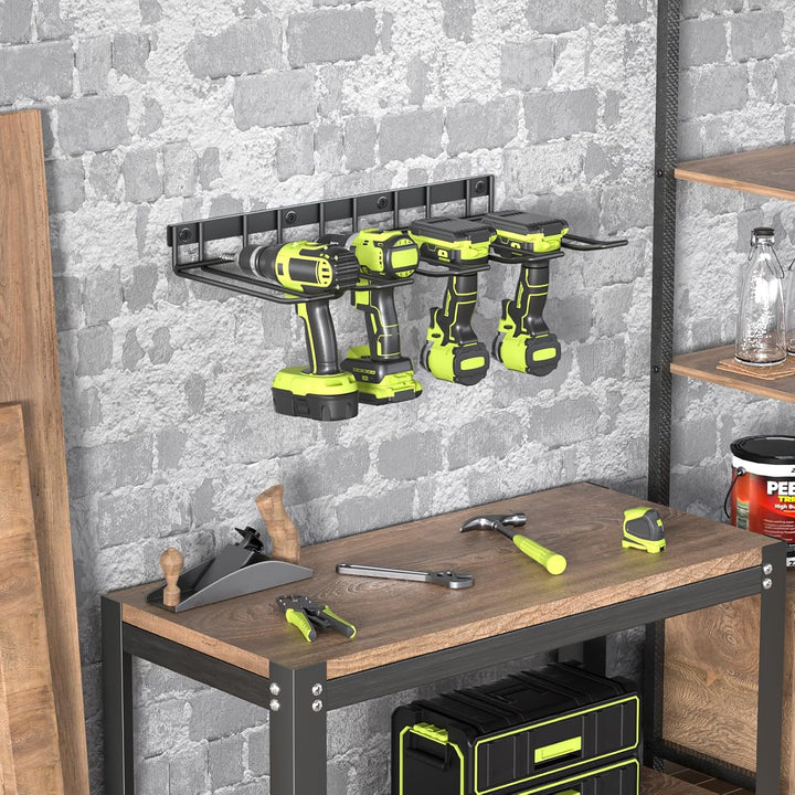 WELDUN 2 Pack Werkzeugspeicher für 8 Elektrowerkzeug Wandhalterung Werkzeugregal Organizer für Garag