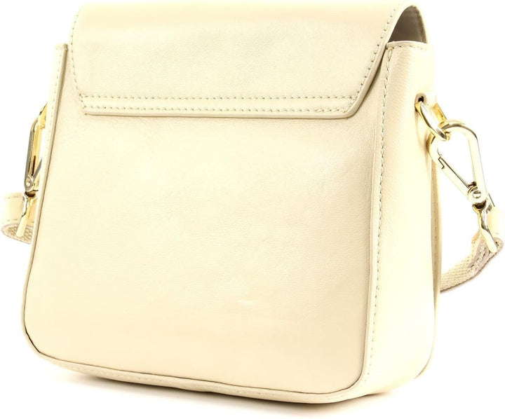 FREDsBRUDER Twinkle Ledertasche Handtasche Umhängetasche - 18x18x8cm (B x H x T) (winter beige)