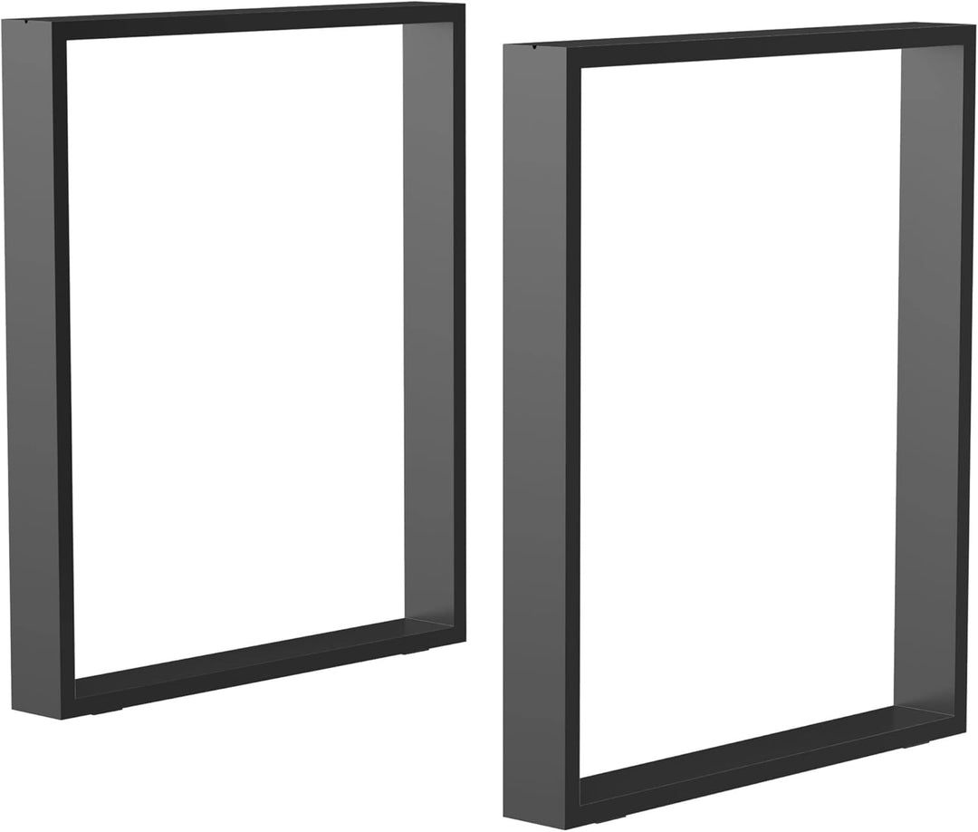HOMCOM Tischbeine, 2er-Set Tischkufen, Möbelfüsse aus Vierkantprofilen, 60 x 72 cm Tischgestell für