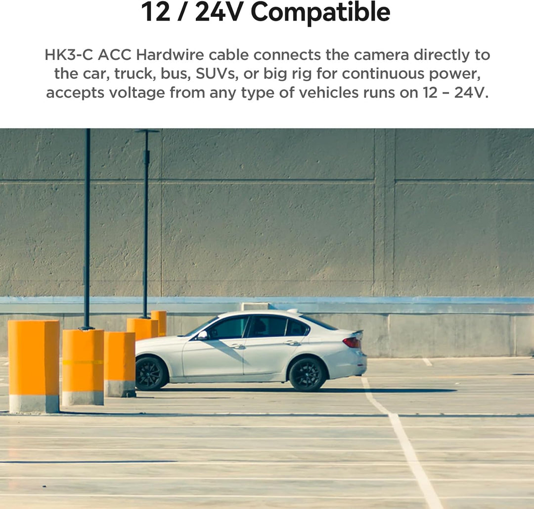 VIOFO HK3-C Acc Hardwire-Kit, 13-Fuss-USB-C Hardwire-Kit für A139 Dash Cam, Niederspannungsschutz