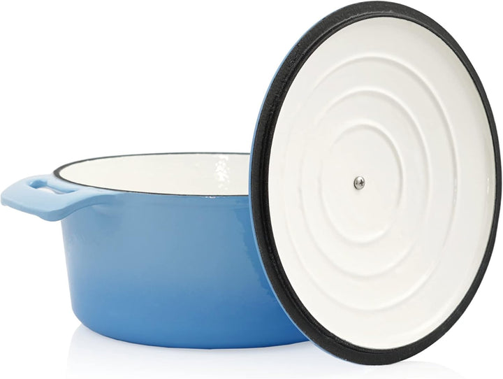 BBQ-Toro Cocotte | 4,0 Liter, Ø 24 cm | Emaillierter Gusseisen Bräter mit Deckel | induktionsgeeigne