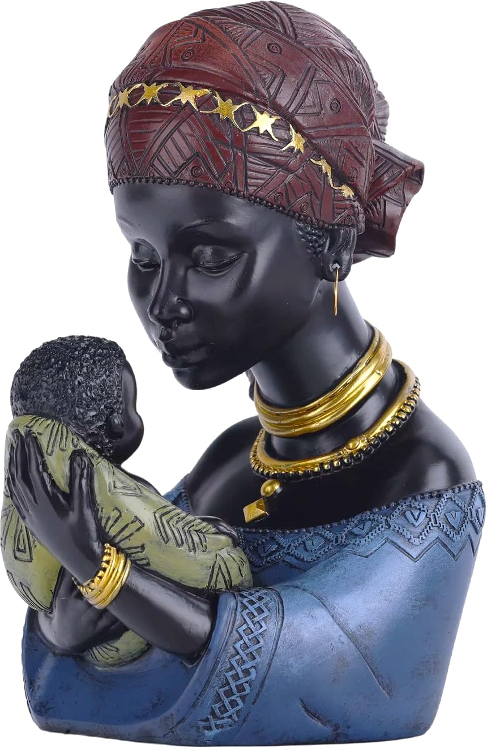 QIANLING Heimdekoration afrikanische Kunstskulpturen, afrikanische Dekoration, afrikanische Frau und