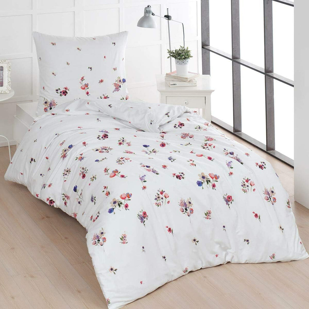 Traumschlaf Mako-Satin Bettwäsche Claude 1 Bettbezug 200 x 200 cm + 2 Kissenbezüge 80 x 80 cm, 1 Bet