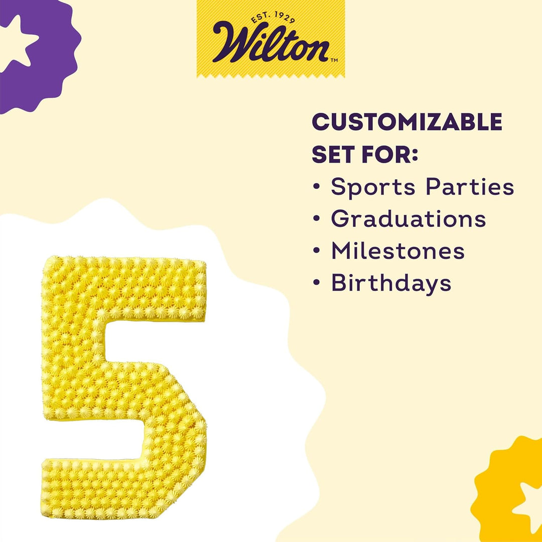 Wilton Countless Celebrations Zahlen- und Buchstaben- Kuchenform, antihaftbeschichtet, 36.5 x 22.5 x