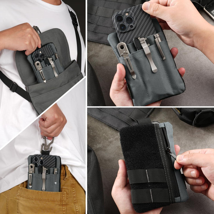 VIPERADE VE27 EDC Organizer Klein EDC Pocket Pouch mit 4 Taschen,Klein Werkzeugtasche EDC Taschen Or