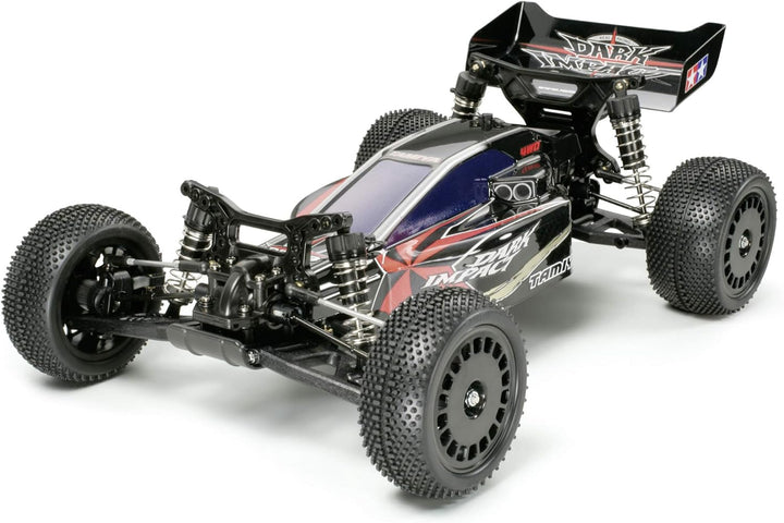 Tamiya 300158370 1:10 Dark Impact 4WD Buggy DF-03, ferngesteuertes Auto, RC Fahrzeug, Modellbau, Bau