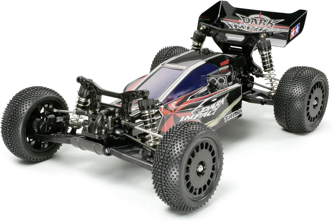 Tamiya 300158370 1:10 Dark Impact 4WD Buggy DF-03, ferngesteuertes Auto, RC Fahrzeug, Modellbau, Bau