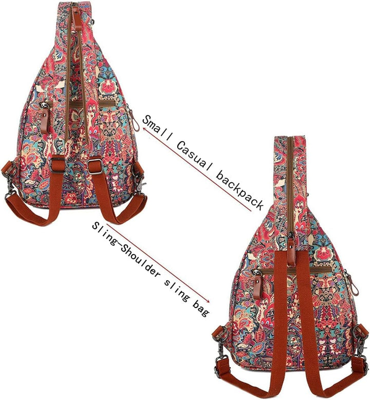 Baosha Damen Sling Rucksack Tasche Leichter Crossbody Brusttasche Schultertasche Reise Wandern Daypa