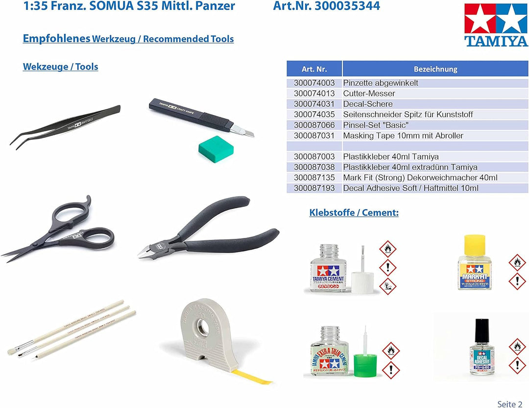 Tamiya 300035344 - 1:35 Französisch Somua S35 Militär Panzer