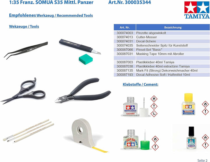 Tamiya 300035344 - 1:35 Französisch Somua S35 Militär Panzer