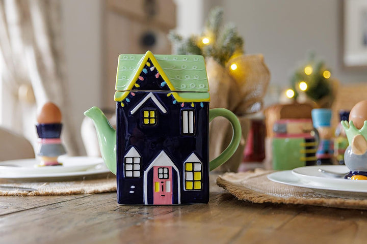 KitchenCraft The Nutcracker Collection Keramik-Teekanne, 1,2 l, in Geschenkbox