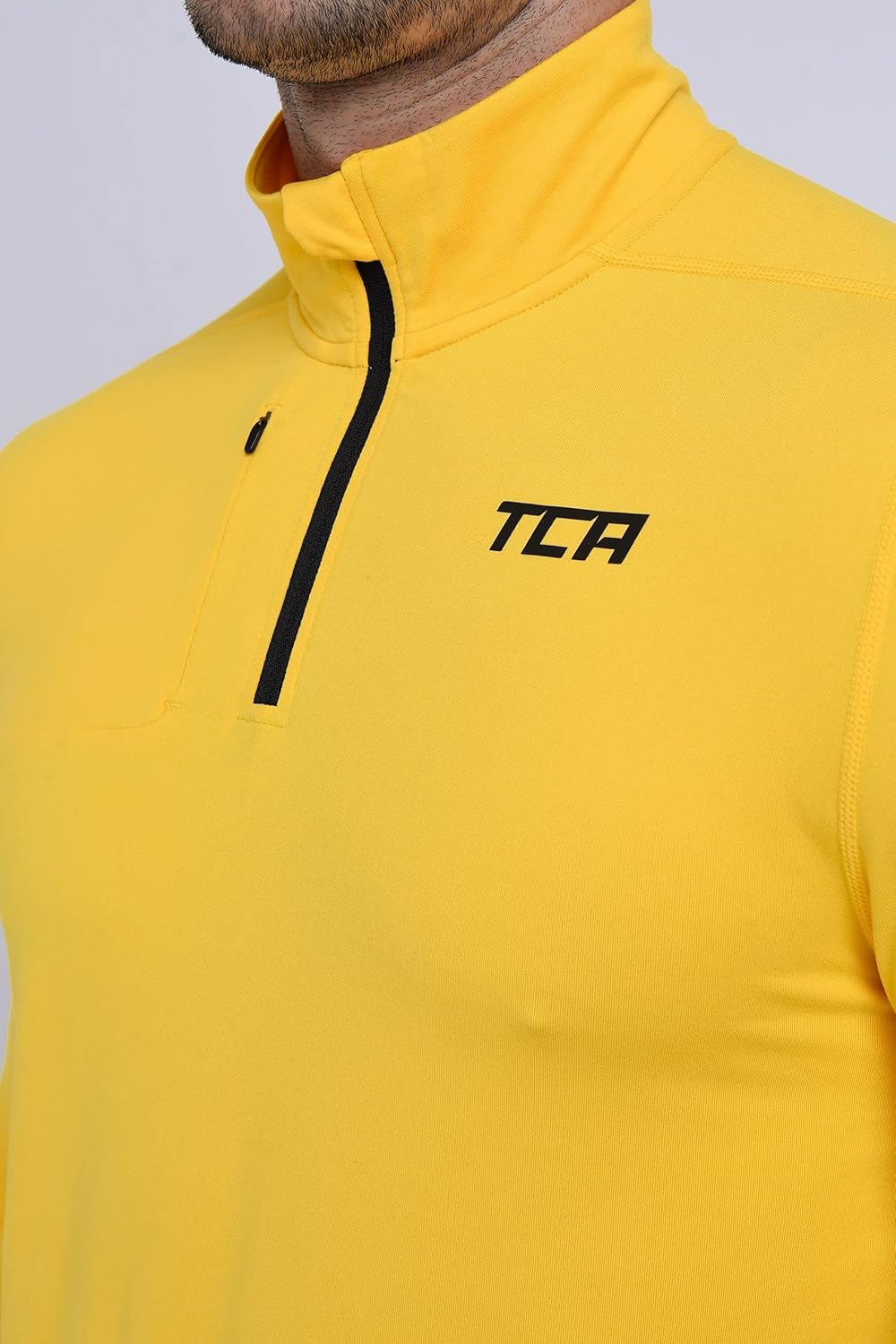 TCA Laufshirt Herren Langarm - Fusion Pro Quickdry Langarmshirt atmungsaktiv - Ski Oberteil Herren -