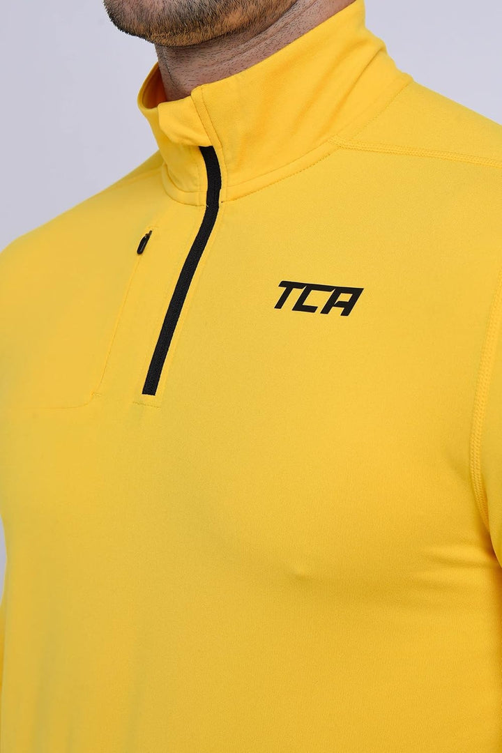 TCA Laufshirt Herren Langarm - Fusion Pro Quickdry Langarmshirt atmungsaktiv - Ski Oberteil Herren -