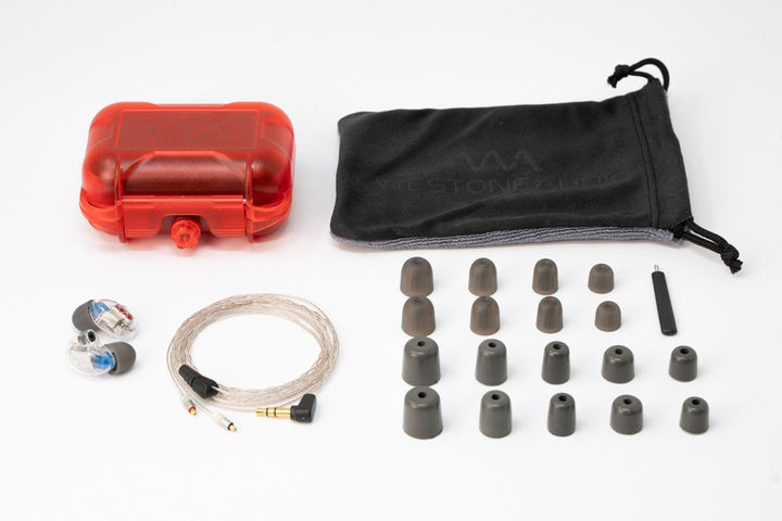 Westone Audio Pro X10 Professional Single Balanced Armature Driver IEM Kopfhörer mit Linum BAX T2 ab