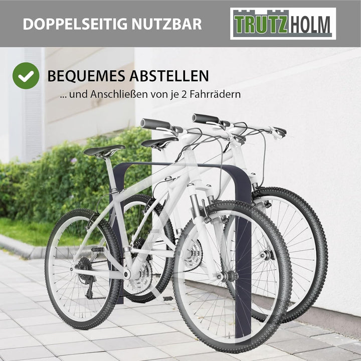 2x Fahrradanlehnbügel aus Flachstahl zum Einbetonieren | Fahrradständer Anlehnbügel Anlehnständer Po