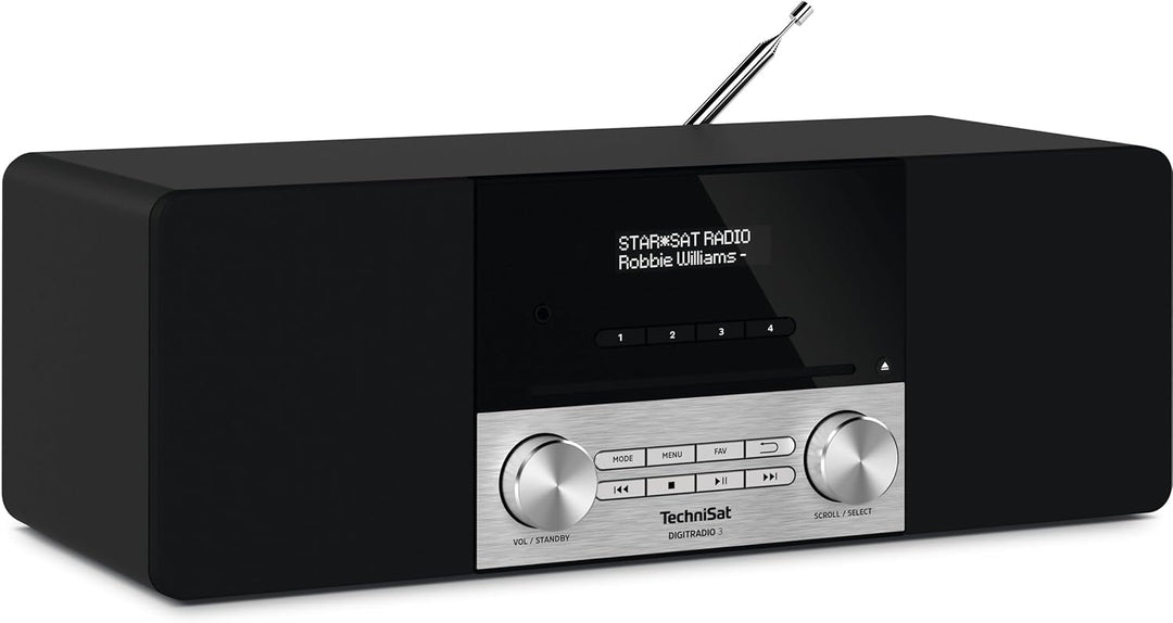 TechniSat DIGITRADIO 3 - Stereo DAB Radio Kompaktanlage (DAB+, UKW, CD-Player, Bluetooth, USB, Kopfh