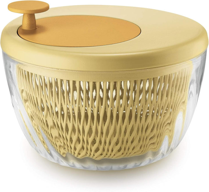Guzzini - Kitchen Active Design, SPIN&STORE Salatschlüder mit Deckel - Säure Gelb, Ø26 x h19 cm | 40