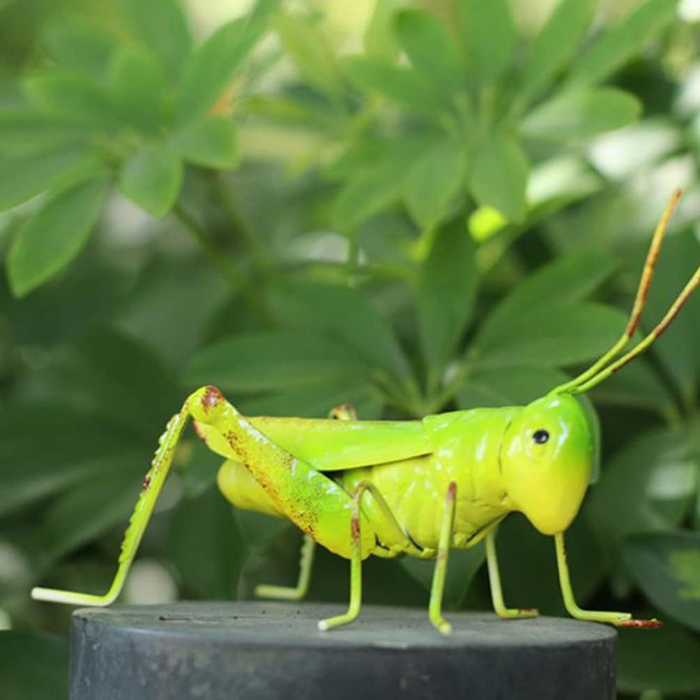 Grashüpfer Heuschrecke Figur Gartenfiguren Dekofigur: 2 Stücke Eisen Insekten Metall Gartendeko Tier