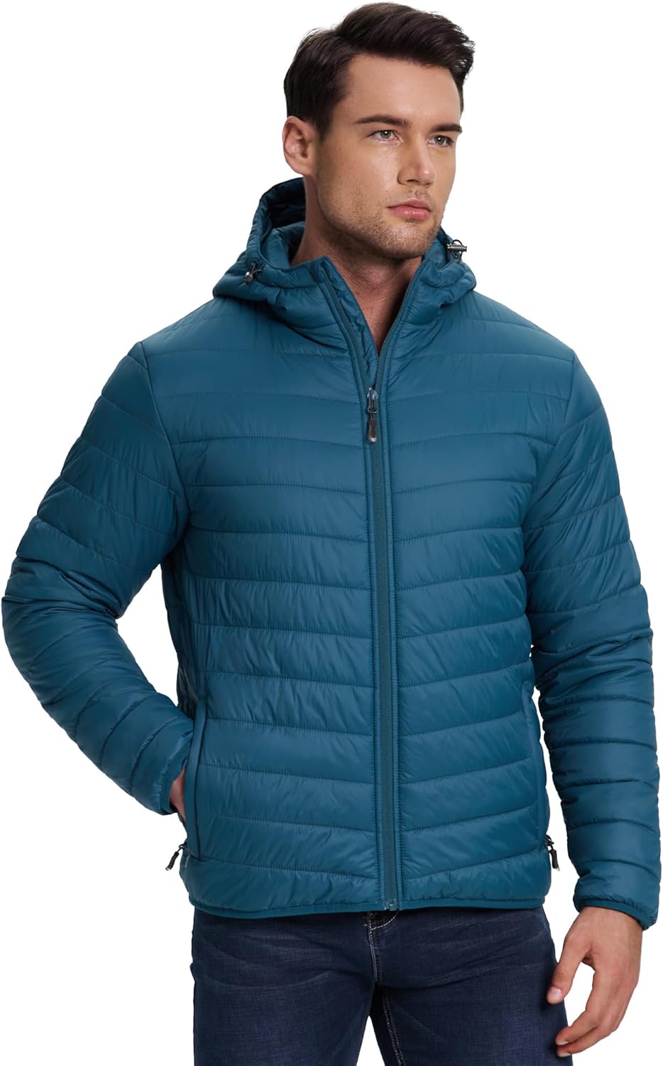 33,000ft Herren Leichte Steppjacke Outdoor Wasserbeständige Übergangsjacke Warme Winterjacke für Män