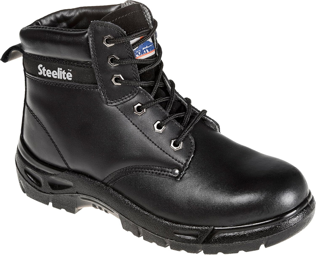 Portwest Steelite Stiefel S3 , Grösse: 37, Farbe: Schwarz, FW03BKR37 37 EU Schwarz, 37 EU Schwarz