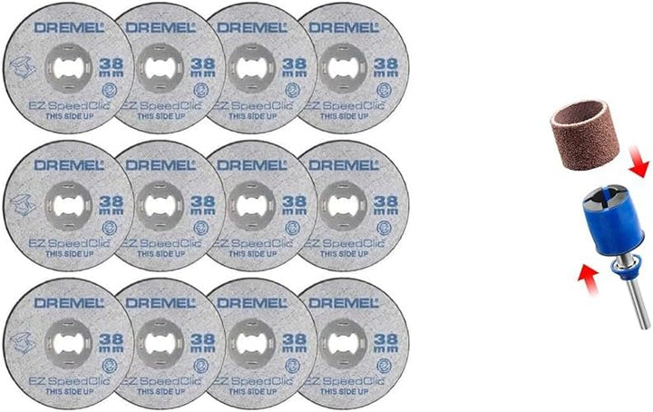 Dremel SpeedClic SC456B Metall-Trennscheiben, Zubehörsatz & SC407 EZ SpeedClic Schleifband mit Schle