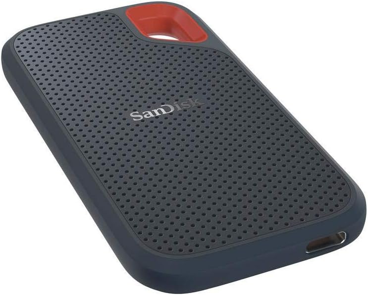 SanDisk Extreme 2 TB Portable SSD Festkörper-Laufwerk(USB-C, mit 550 MB/s Übertragungsraten, AES-Ver