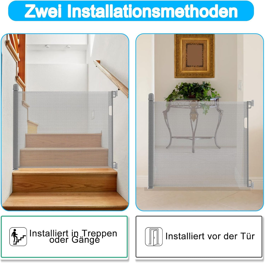 LZQ Türschutzgitter Treppenschutzgitter Roll für Babys und Haustiere,Baby Absperrgitter,0-180cm, 87