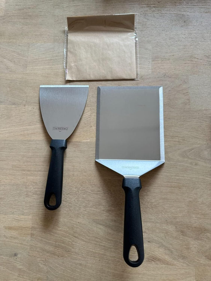 DREIBERG® XXL Grillspachtel Set aus Edelstahl – Grill Pfannenwender für Smash Burger. Das perfekte P