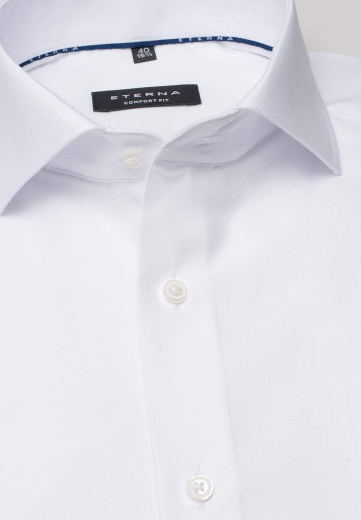 eterna Langarm Hemd Comfort Fit Twill unifarben