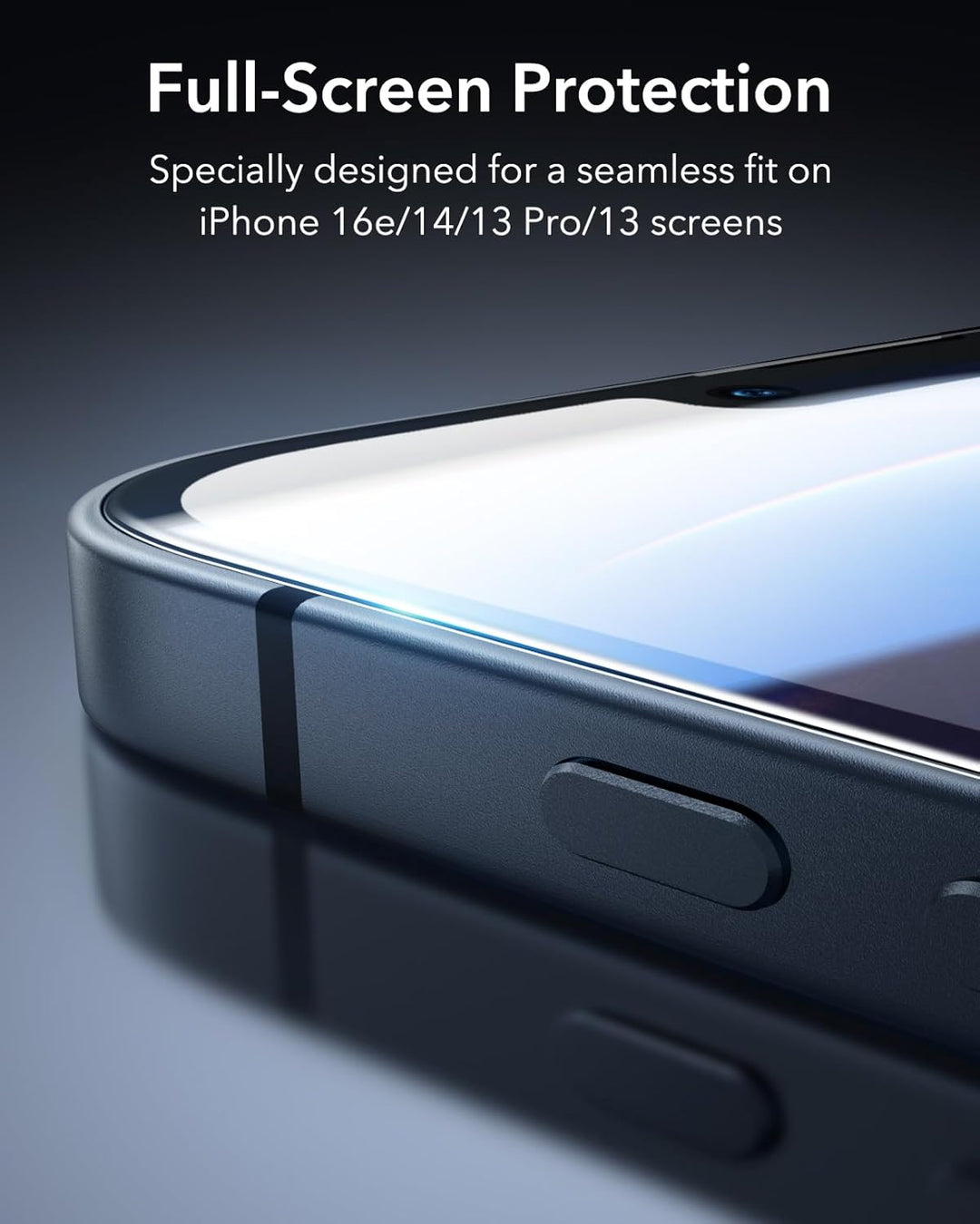 ESR für iPhone 14/13/13 Pro für Panzerglas, 9H+ Displayschutzfolie aus gehärtetem Glas 3 Stück, blas