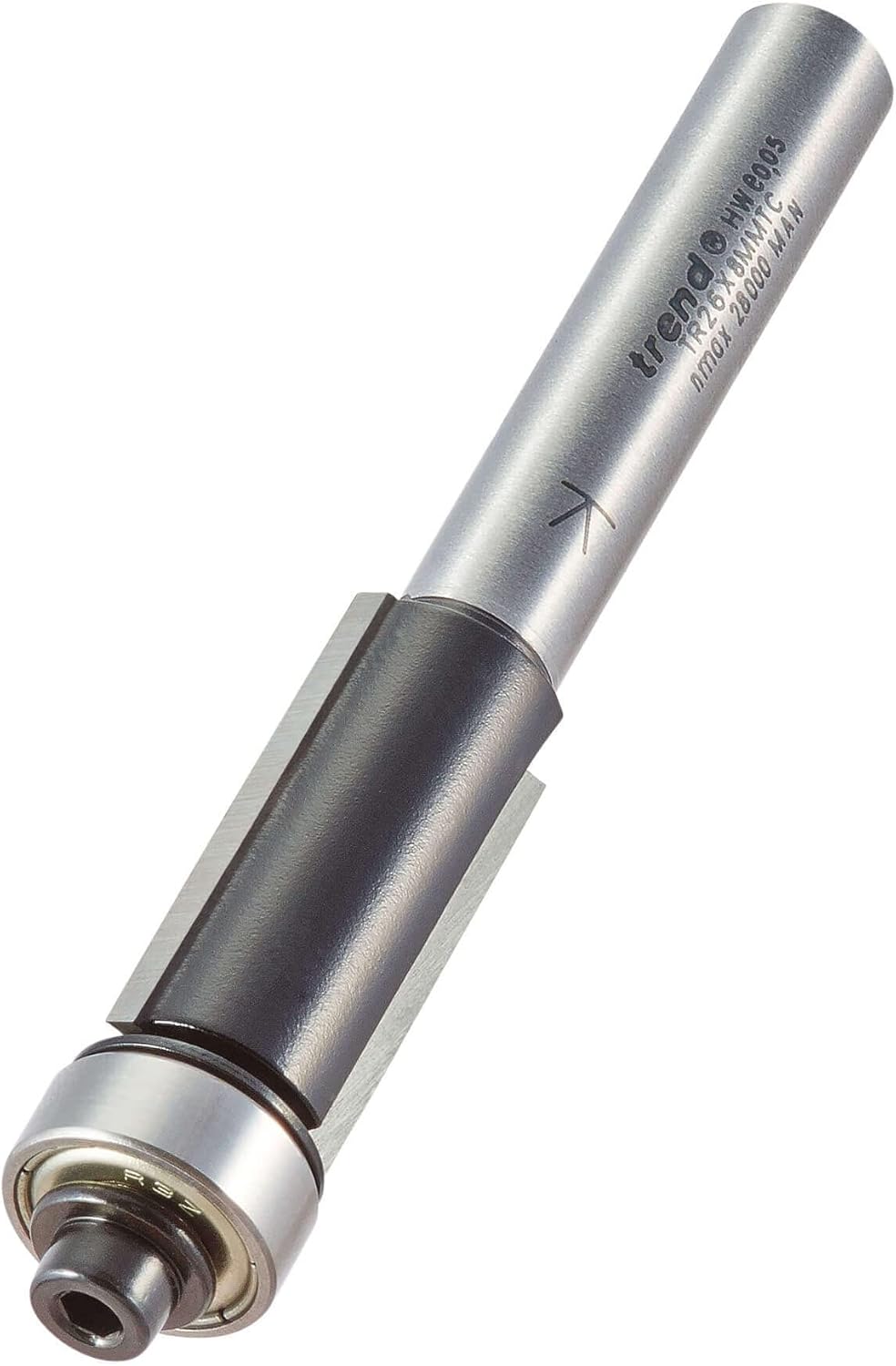 Trend Trade Kugelgelagerter Kantenfräser, 8 mm Schaft, 12.7 mm Schnittdurchmesser, 25.4 mm Schnittlä